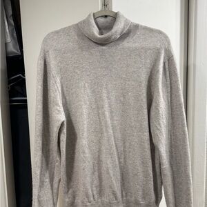 Club Monaco Light Gray Turtleneck Cashmere Sweater for Men
